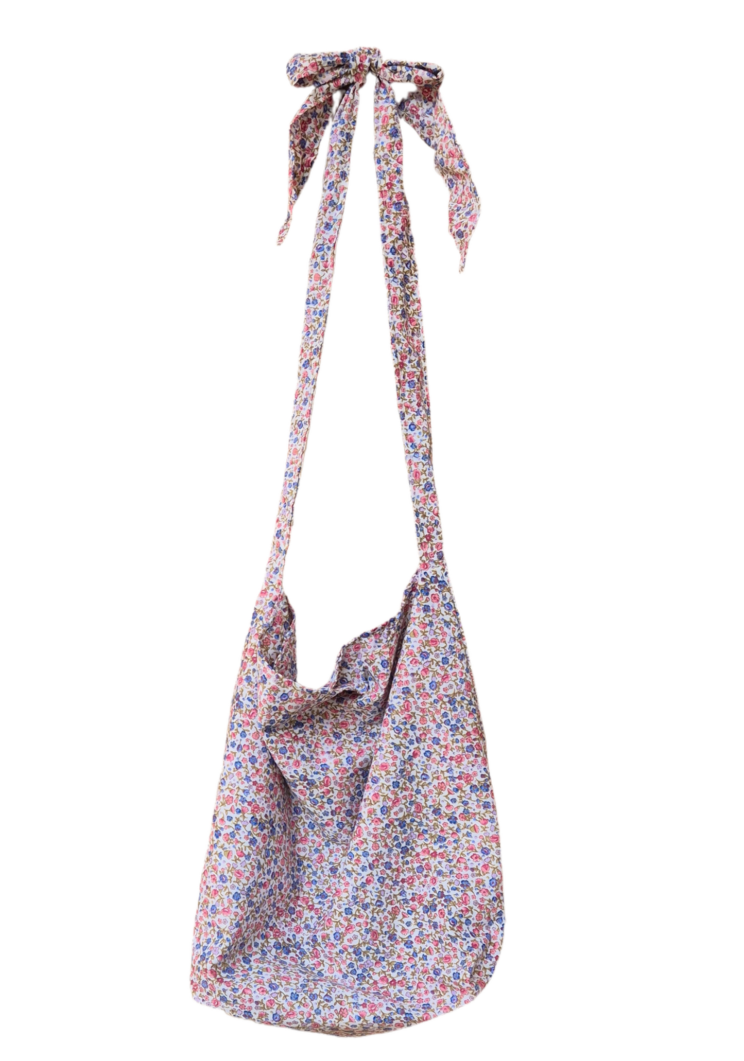 Red blue floral Tote