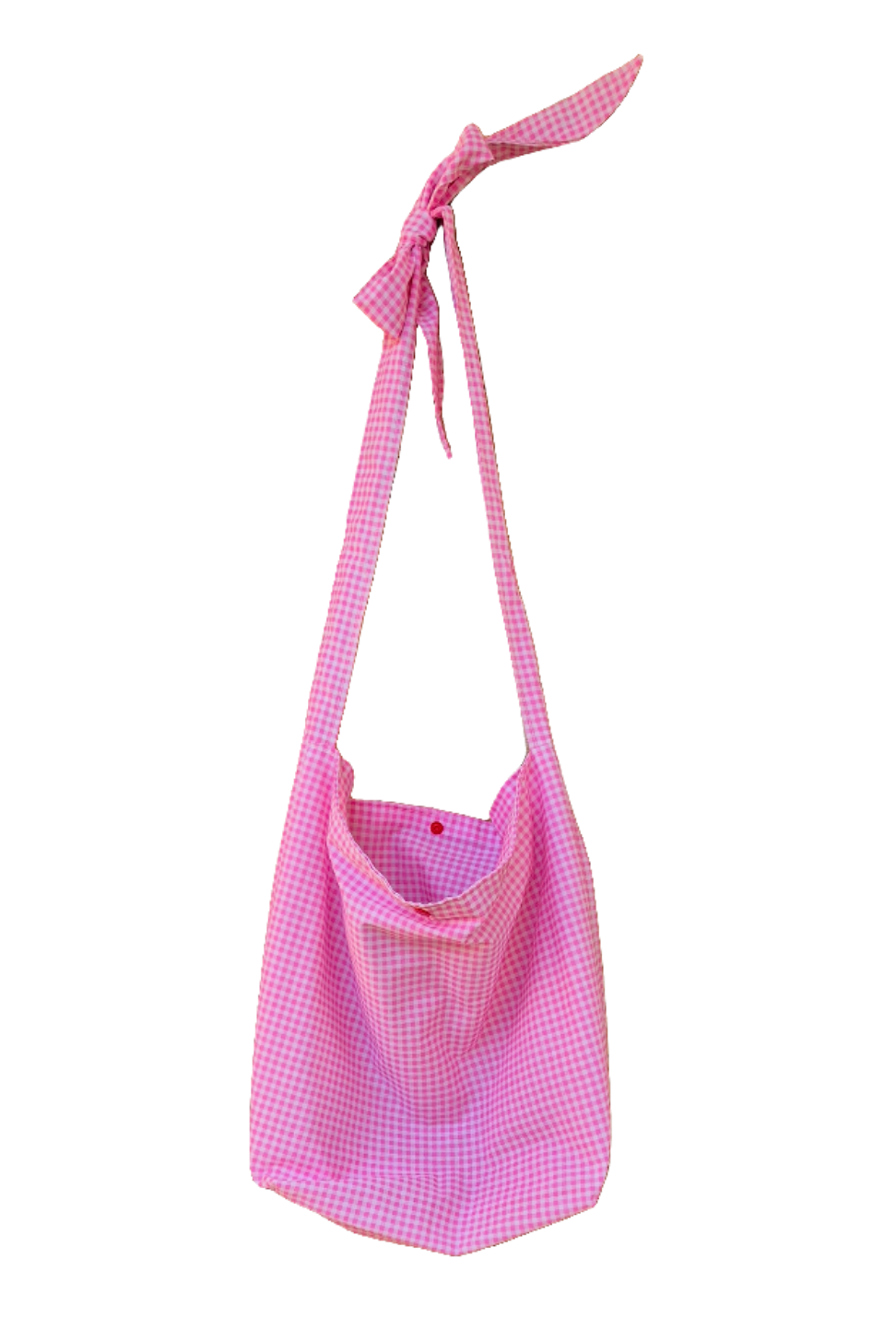 Pink plaid tote