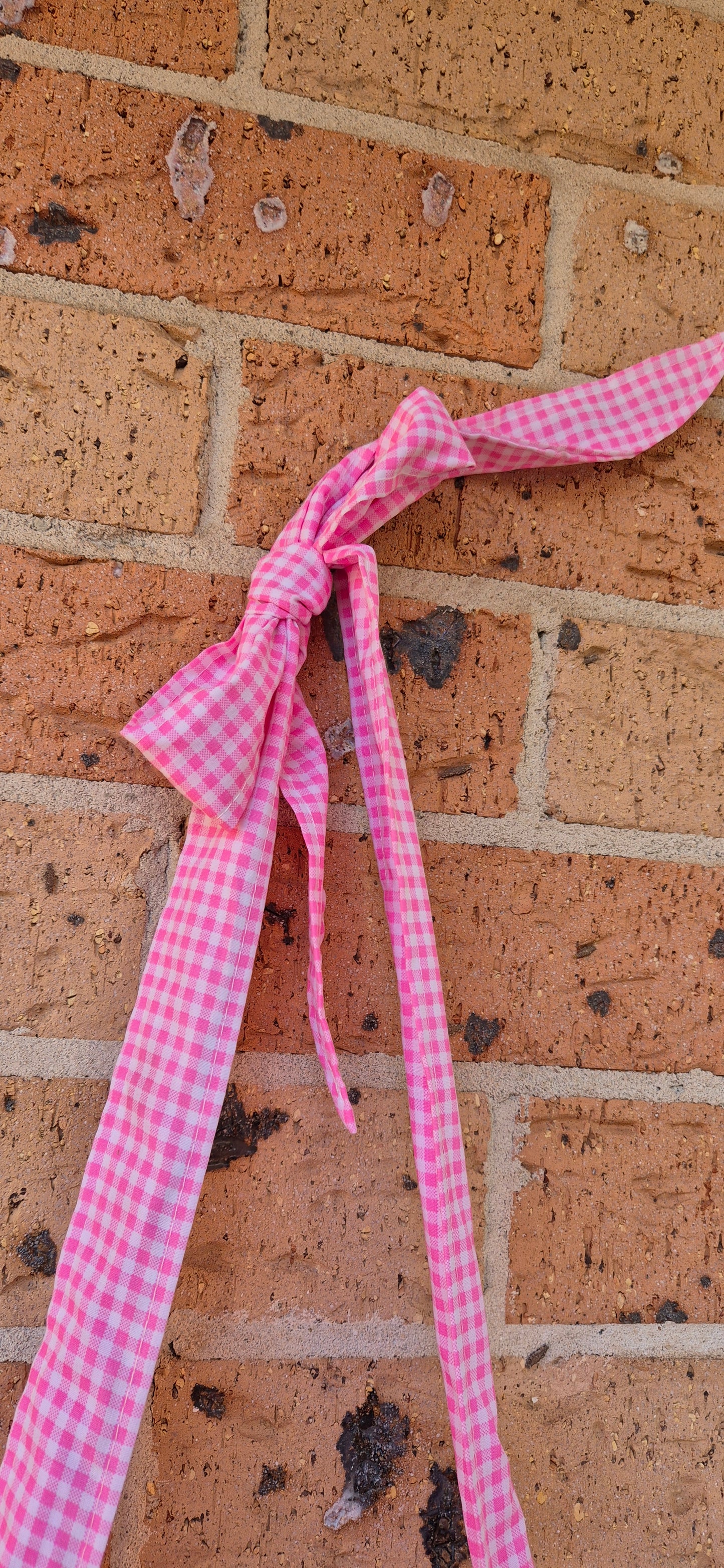 Pink plaid tote